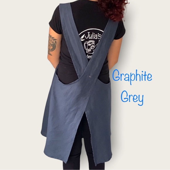 Cross Over Linen Aprons (OS) 100% linen - Picture 4 of 11
